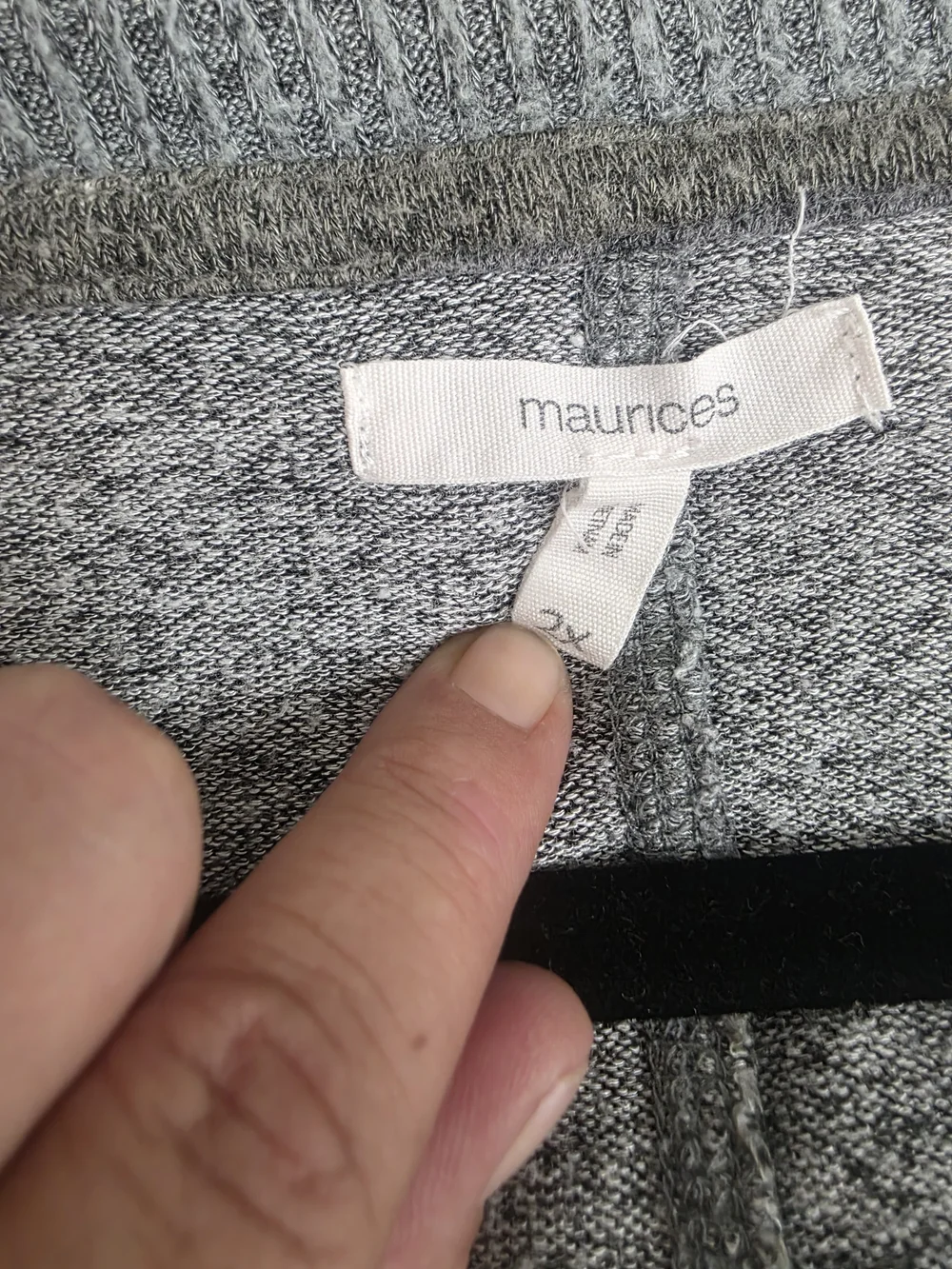 Maurices Gray & Olive Camo V-Neck Sweater (0692)